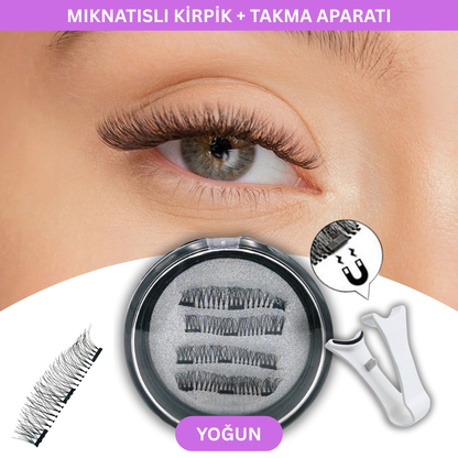 Kirpiklen™ Mıknatıslı Takma Kirpik Seti