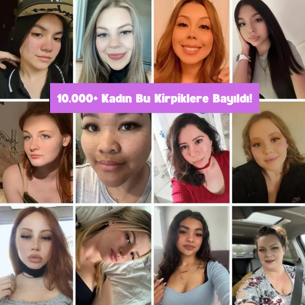 Kirpiklen™ Mıknatıslı Takma Kirpik Seti