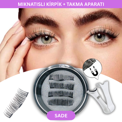 Kirpiklen™ Mıknatıslı Takma Kirpik Seti